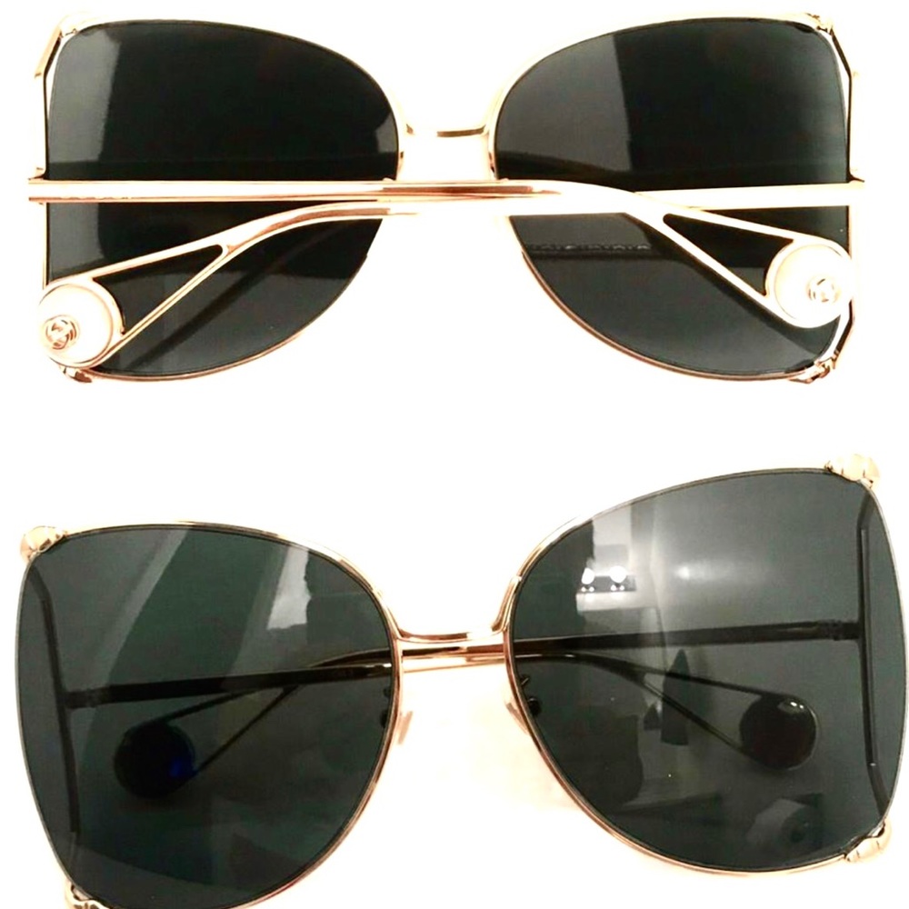 GUCCI Butterfly Pearl Logo GG 0252 005 Sunglasses - Picture 2 of 7